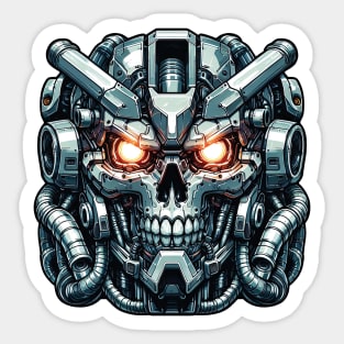 Biomech Skull S01 D16 Sticker